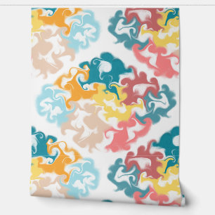 Colorful Marble Swirl Pattern Wallpaper