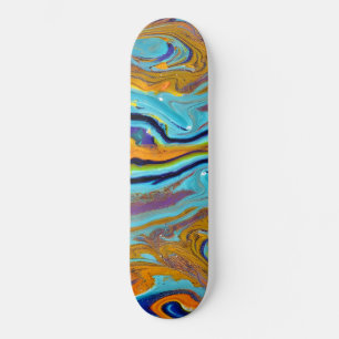Colorful Marble Texture Skateboard   DP7
