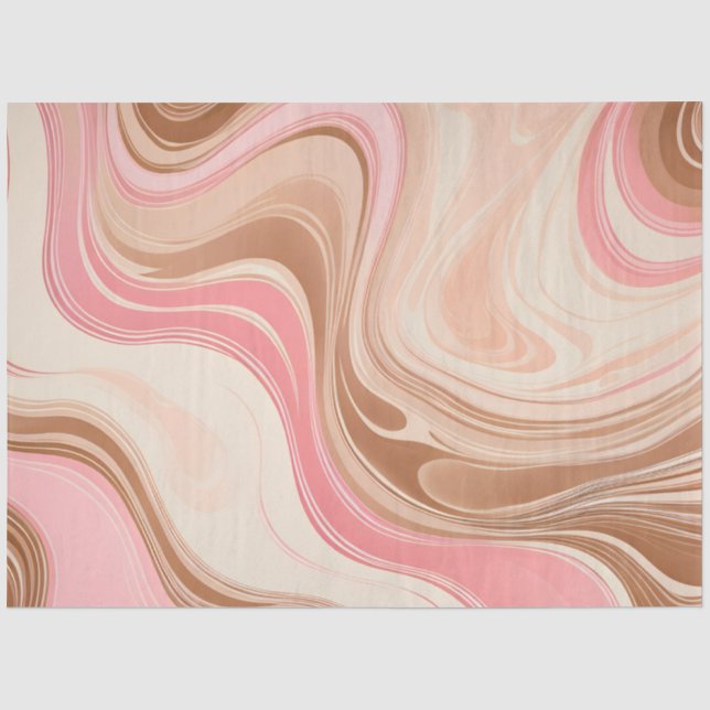 Colorful Marbled Paper Art Tissue Paper (Front)