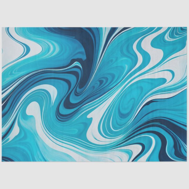 Colorful Marbled Paper Art Tissue Paper (Front)
