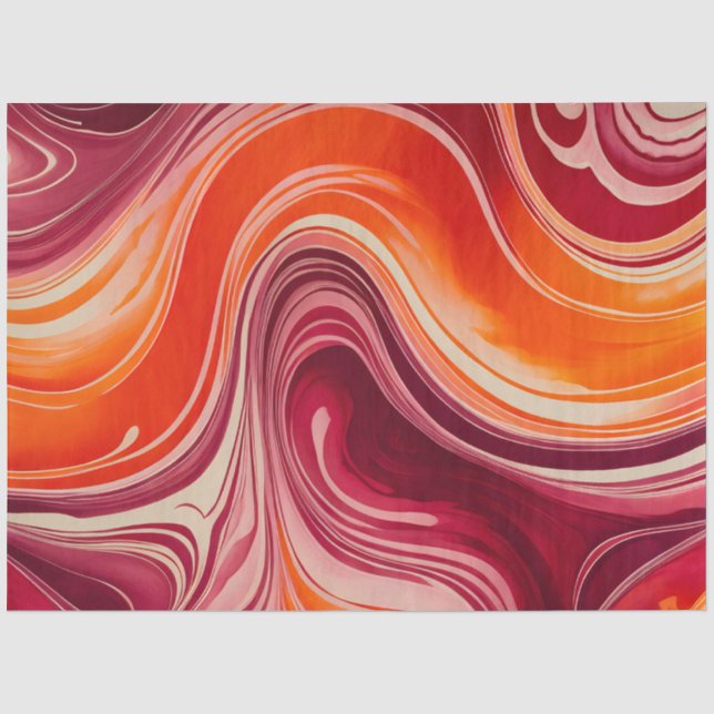 Colorful Marbled Paper Art Tissue Paper (Front)