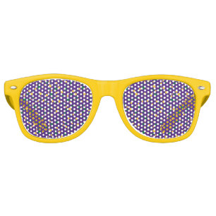 Colorful Mardi Gras polka dot Retro Sunglasses