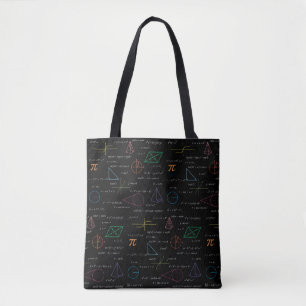 Colorful Mathematics Equations Math Formulas  Tote Bag
