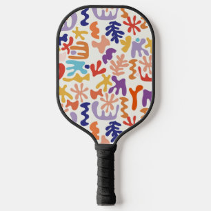 Colorful Matisse Pattern Abstract Botanical Shapes Pickleball Paddle