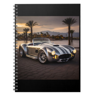 Colorful matte race car notebook