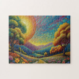 Colorful Meadow Art Jigsaw Puzzle