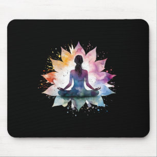 Colorful Meditation Lotus Yoga Chakra Lance Spirit Mouse Pad