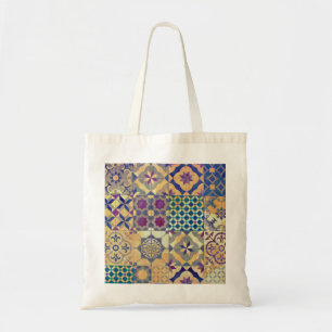 Colorful Mediterranean & Aegean traditional tiles Tote Bag