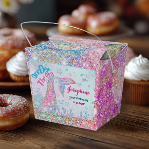 Colorful Mermaid First birthday take out Favour Box