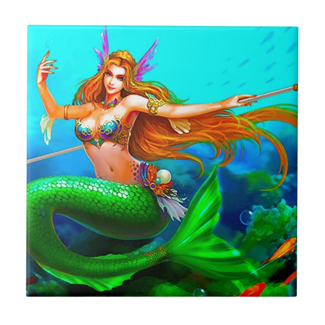 COLORFUL MERMAID PRINCESS TILE (Front)
