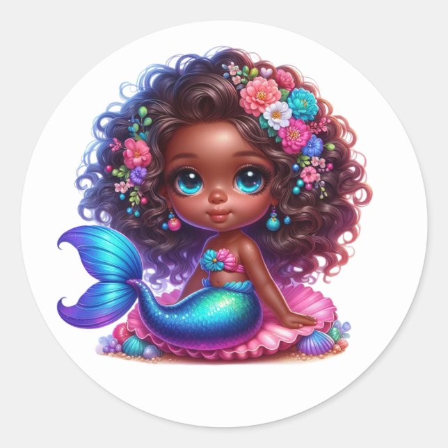 Colorful Mermaid Stickers (Front)