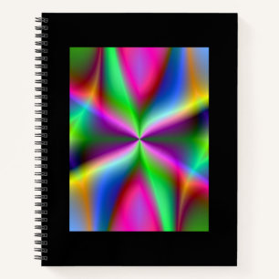 Colorful Metallic Fractal Luster Notebook