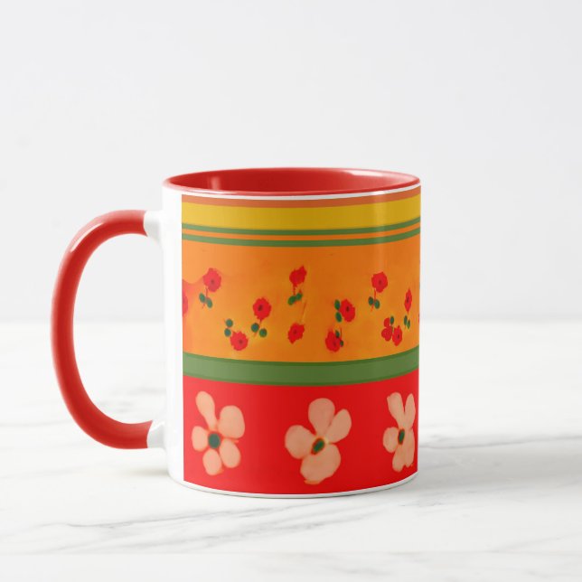 Colorful Mexican Coffee Mug Original Design (Left)