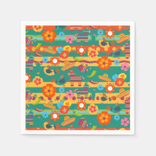 Colorful Mexican Fiesta Party Napkin
