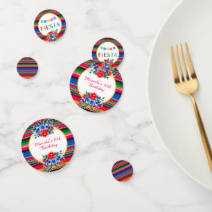 Colorful Mexican Serape Fiesta Confetti