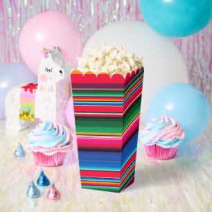 Colorful Mexican Stripes Sarape Popcorn Favour Box