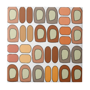 Colorful Mid Century Modern Geometric Tile