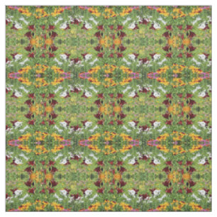 Colorful Mid Summer Gardens geo 1 Fabric