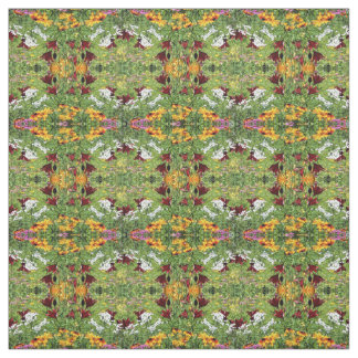 Colorful Mid Summer Gardens geo 1 Fabric