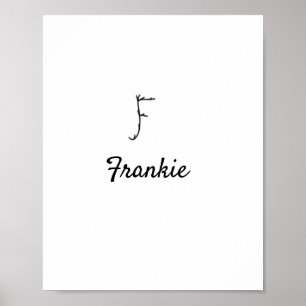 Colorful minimal add your text picture name poster