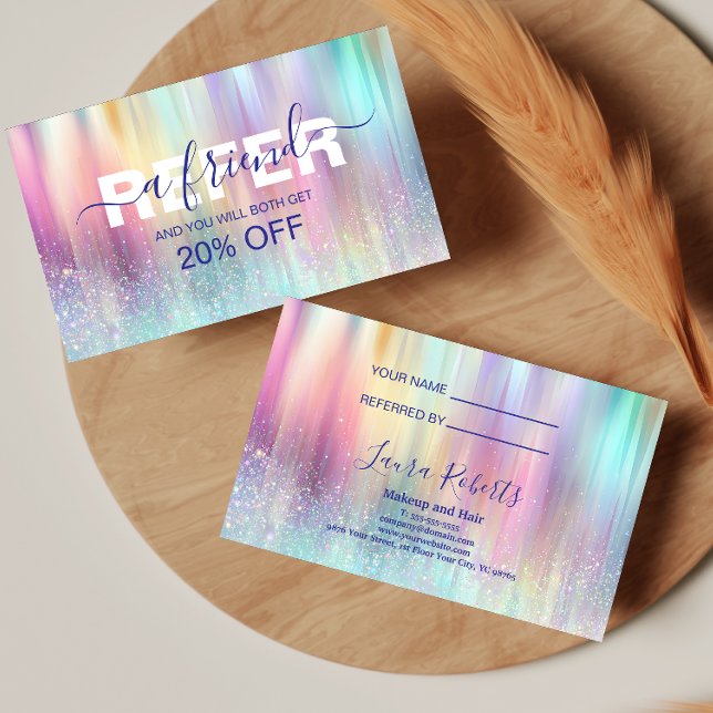 Colorful Minimal Professional Branding Referral Card (Creator Uploaded)