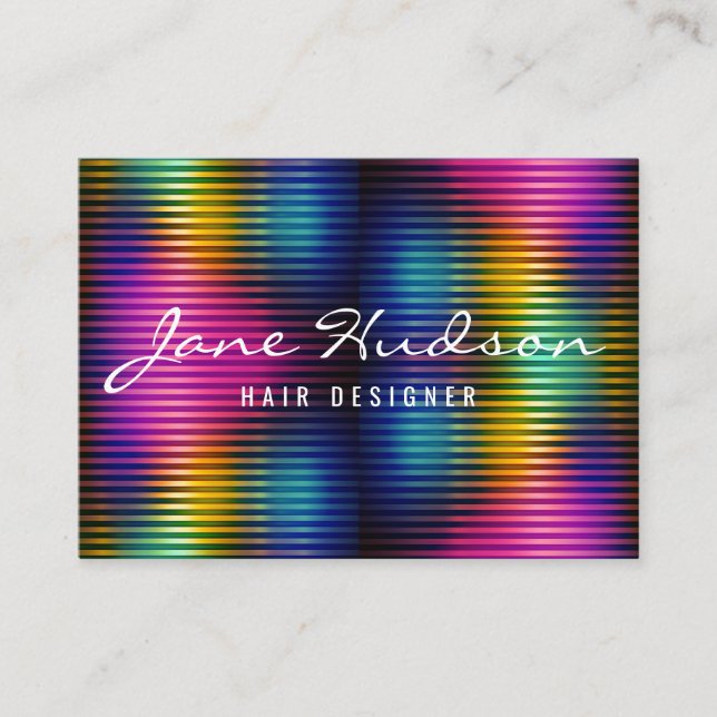 Colorful Minimalist Elegant Design Business Card (Front)