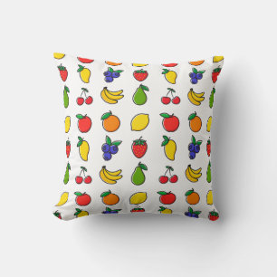 Colorful Mixed Fruit Pattern Cushion