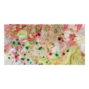 Colorful Modern Abstract Art Pink Red Yellow Green Poster