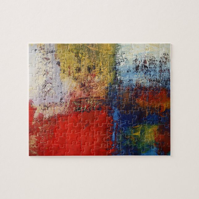 Colorful Modern Abstract Artwork Jigsaw Puzzle (Horizontal)