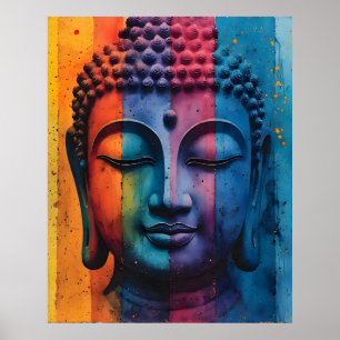 Colorful Modern Art - Divine Buddha Painting Poster