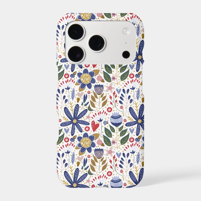 Colorful Modern Cute Pattern Flowers  (Back)