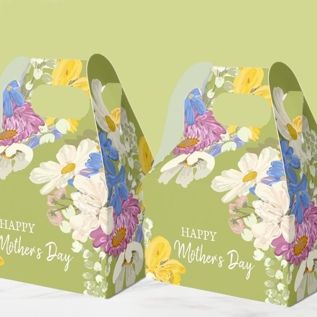 Colorful Modern Floral Blooms Mothers Day Favour Box (Creator Uploaded)