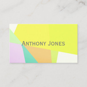 colorful modern geometric abstract custom business card
