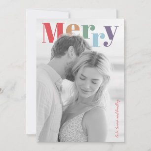 Colorful Modern Merry Holiday Photo Card