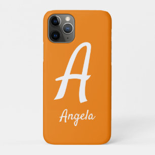 Colorful modern personalize initial name monogram Case-Mate iPhone case