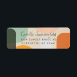 Colorful Modern Shapes Return Address<br><div class="desc">Abstract shapes in soft but fun colors give this modern return address label a non-traditional but warm feeling.</div>