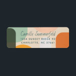 Colorful Modern Shapes Return Address<br><div class="desc">Abstract shapes in soft but fun colors give this modern return address label a non-traditional but warm feeling.</div>