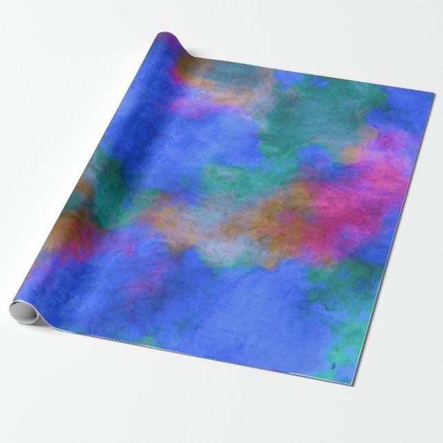COLORFUL MODERN TRENDY STYLISH  ABSTRACT PATTERN WRAPPING PAPER (Unrolled)