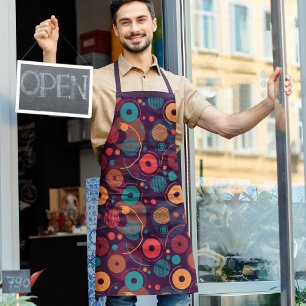 Colorful Monochrome Shapes Apron