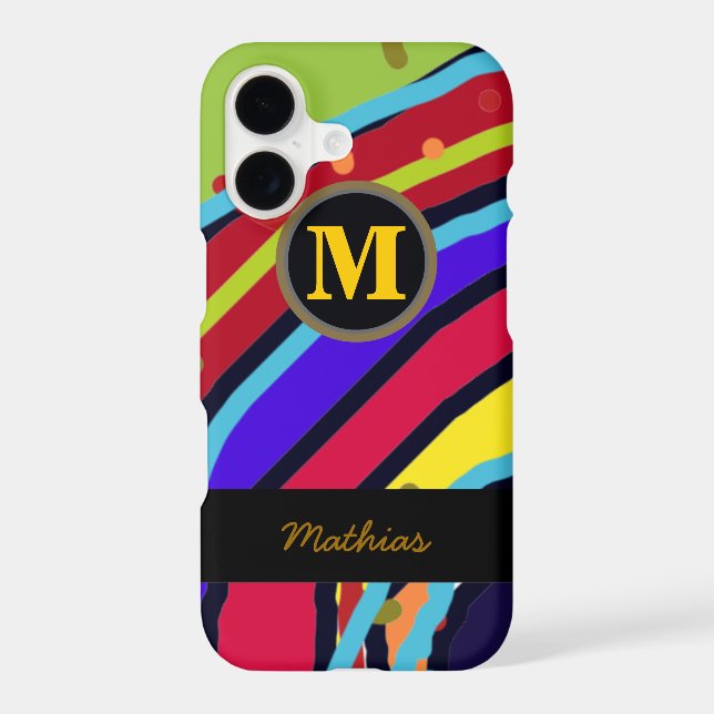 Colorful monogram abstract cool (Back)