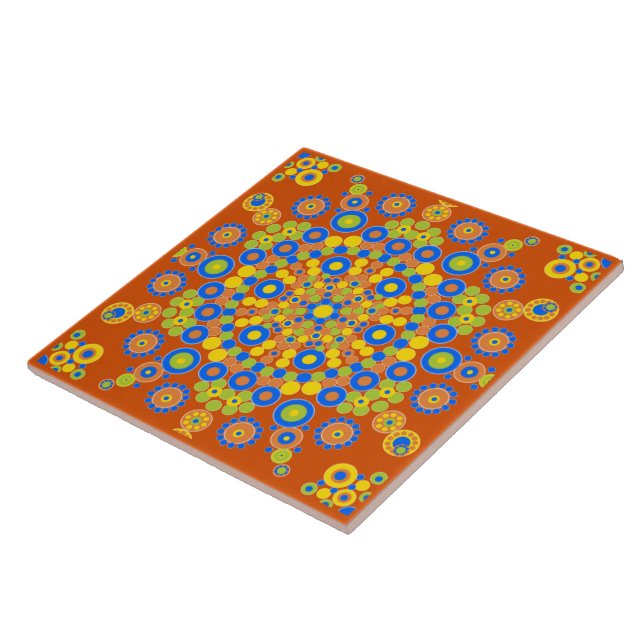 Colorful Moroccan Mosaic Ceramic Tile (Side)