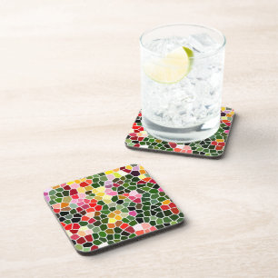 Colorful Mosaic Pattern Coaster
