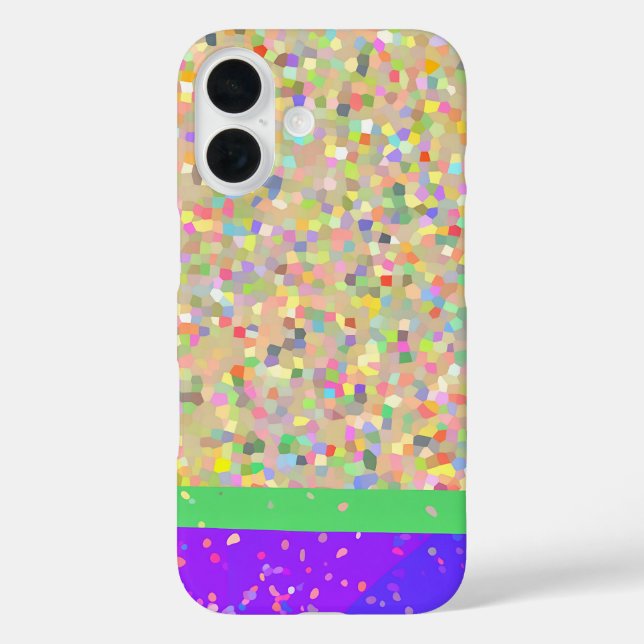 Colorful Mosaic Two-Tone Case-Mate iPhone Case (Back)