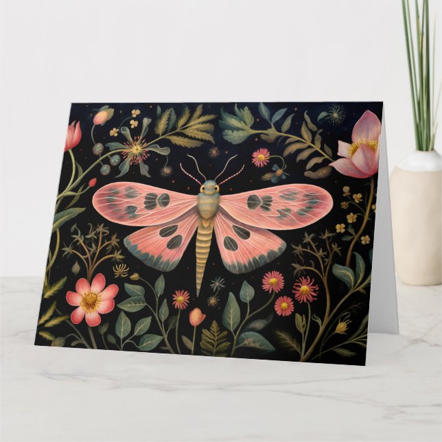  Colorful Moth Card (Front)