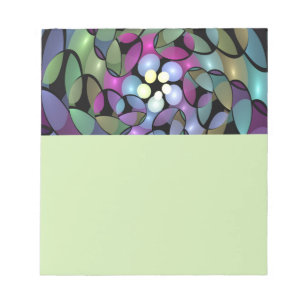 Colorful Movements Abstract Striking Fractal Art Notepad