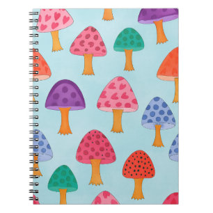 Colorful Mushroom PatternJournal Notebook