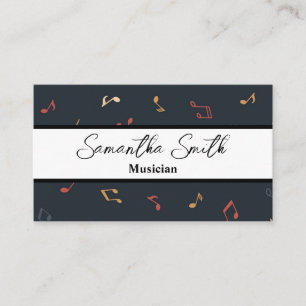 Colorful Music note Musician Music Teacher Business Card