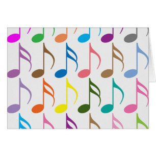 Colorful musical notes pattern