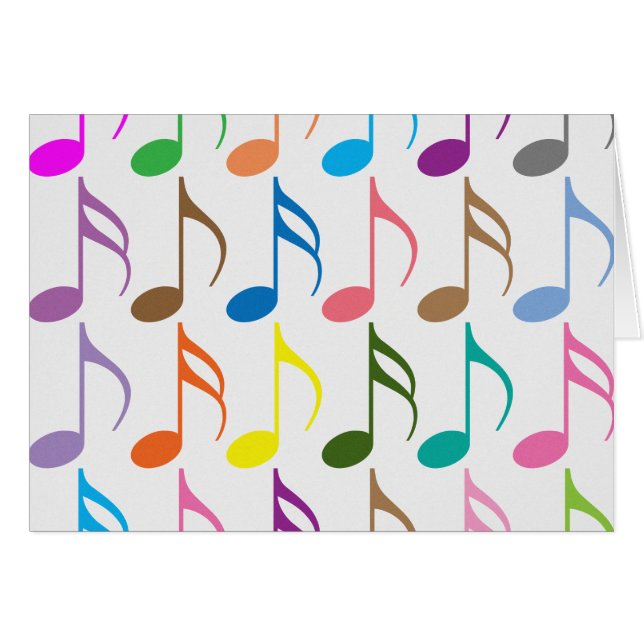 Colorful musical notes pattern (Front Horizontal)