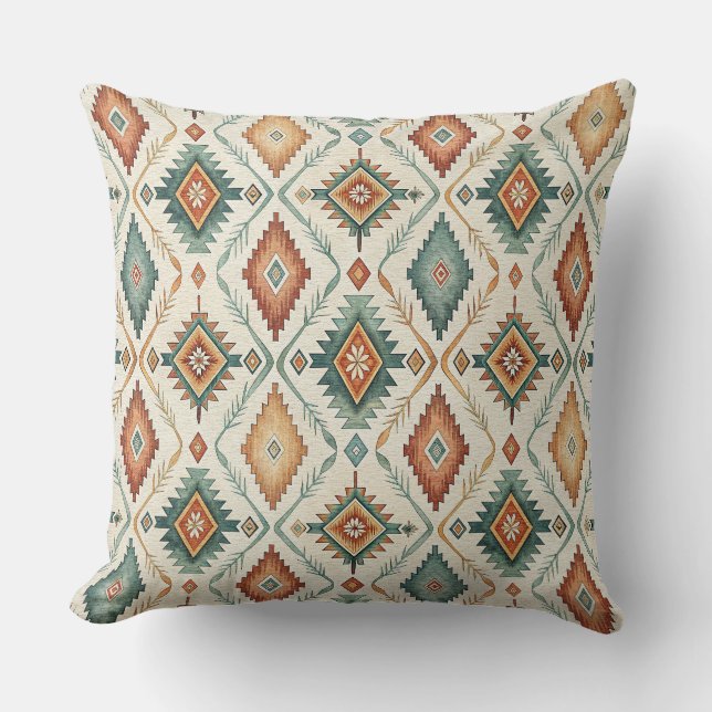 Colorful Native American Navajo Cushion (Front)